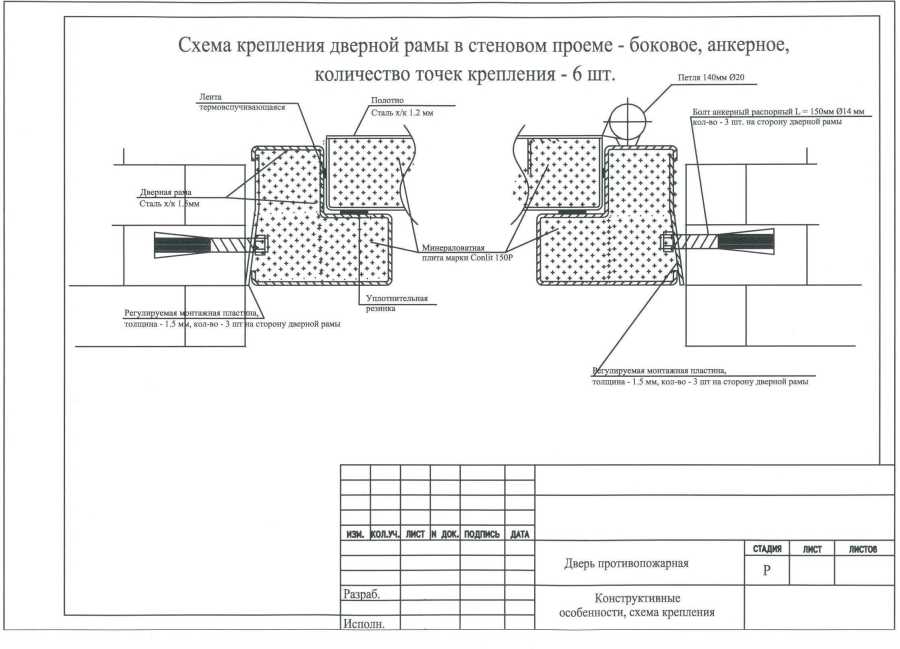 Узел установки. Монтажный узел противопожарной двери. Узел монтажа стальной двери. Схема установки металлической противопожарной двери. Схема установки противопожарной двери.